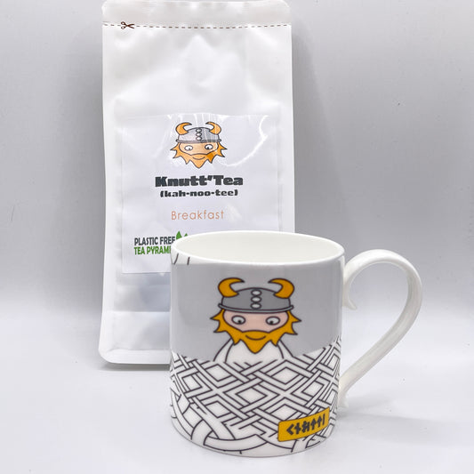 Knutti Viking Jorvik York cup mug fine bone china gift tea bags