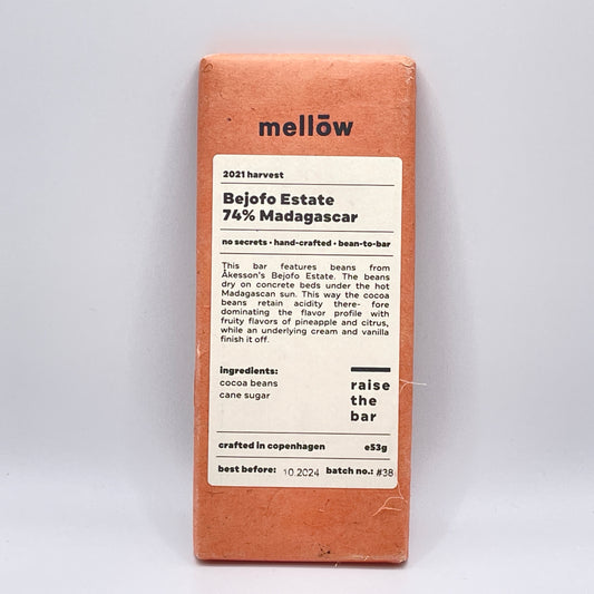 Vegan Chocolate by Mellow 74% BEJOFO ESTATE MADAGASCAR