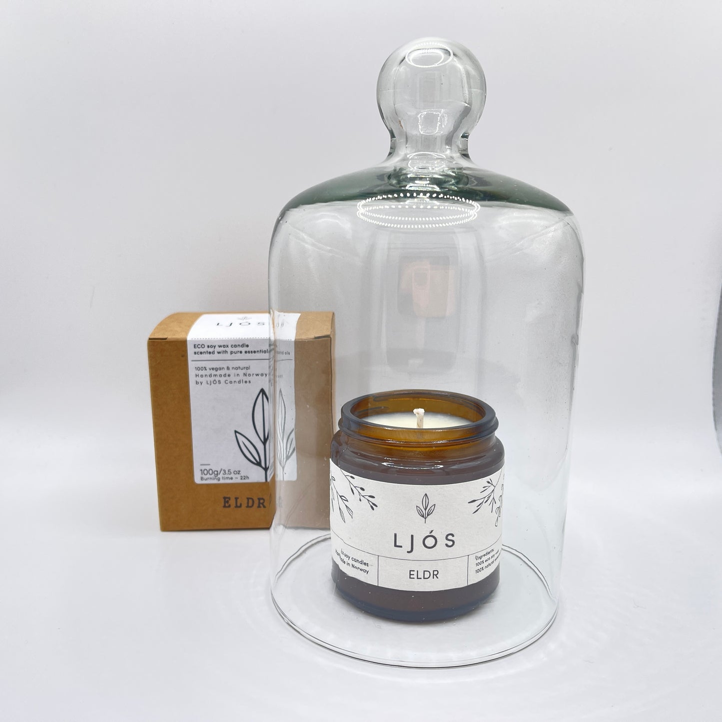 Norwegian Ljós Candle -- Eldr (100g) Vetiver, Pine and Juniper Berry